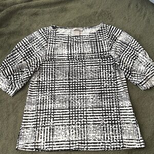 H&M Black and White Blouse